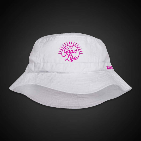 BNL It's a Good Life White Bucket Hat