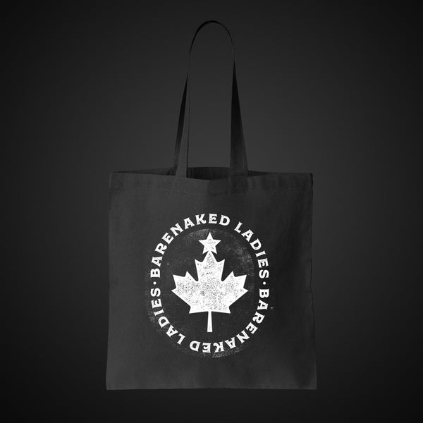 Maple Leaf Black Tote Bag