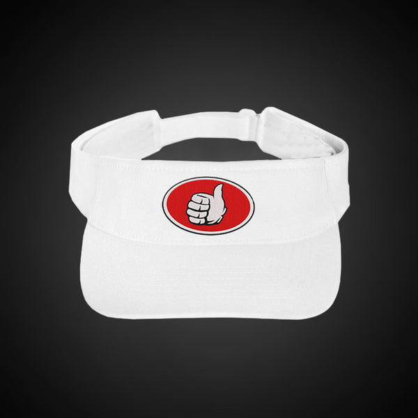 Thumbs Up White Visor