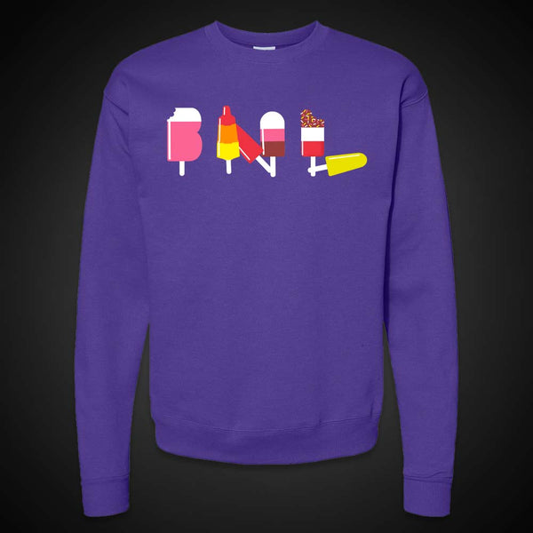 BNL Popsicle Logo Purple Crewneck Sweatshirt